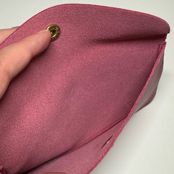 IL BISCONTE Luxury Leather Wallet - NWOT - Raspberry - Picture 6 of 6